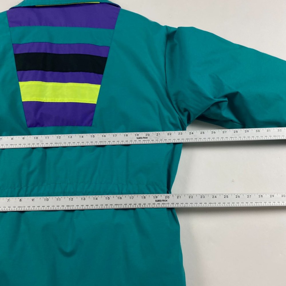 NWT 80s Vintage Rice Sportswear Action II Ski Jacket Mens 38 Color Block Green - Picture 10 of 16